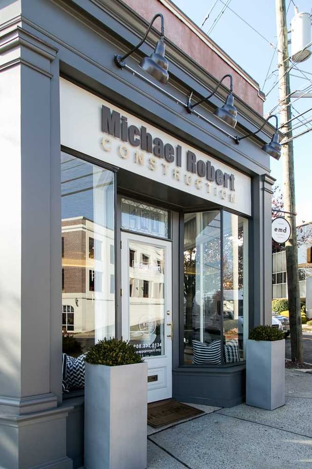Street view of the Michael Robert Construction and Ellie Mroz Design office on West Broad Street in Westfield, NJ