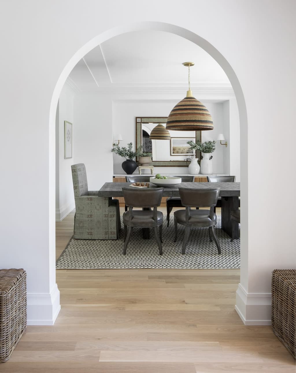Dining room in a custom new construction home in Westfield, NJ