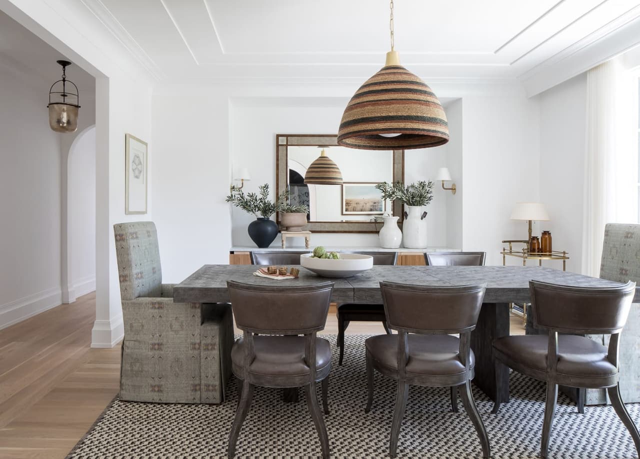 Full dining room in a custom new construction home in Westfield, NJ