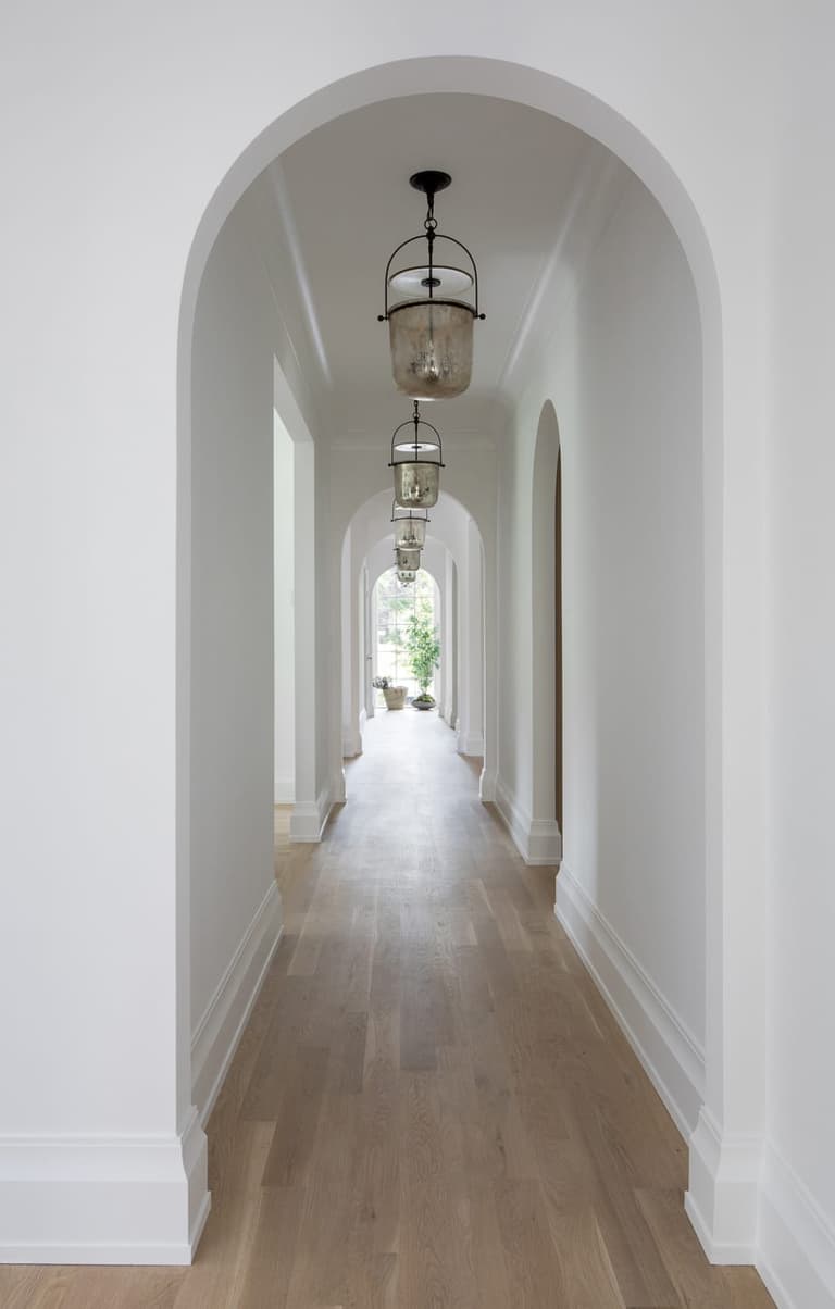 Hallway in a custom new construction home in Westfield, NJ