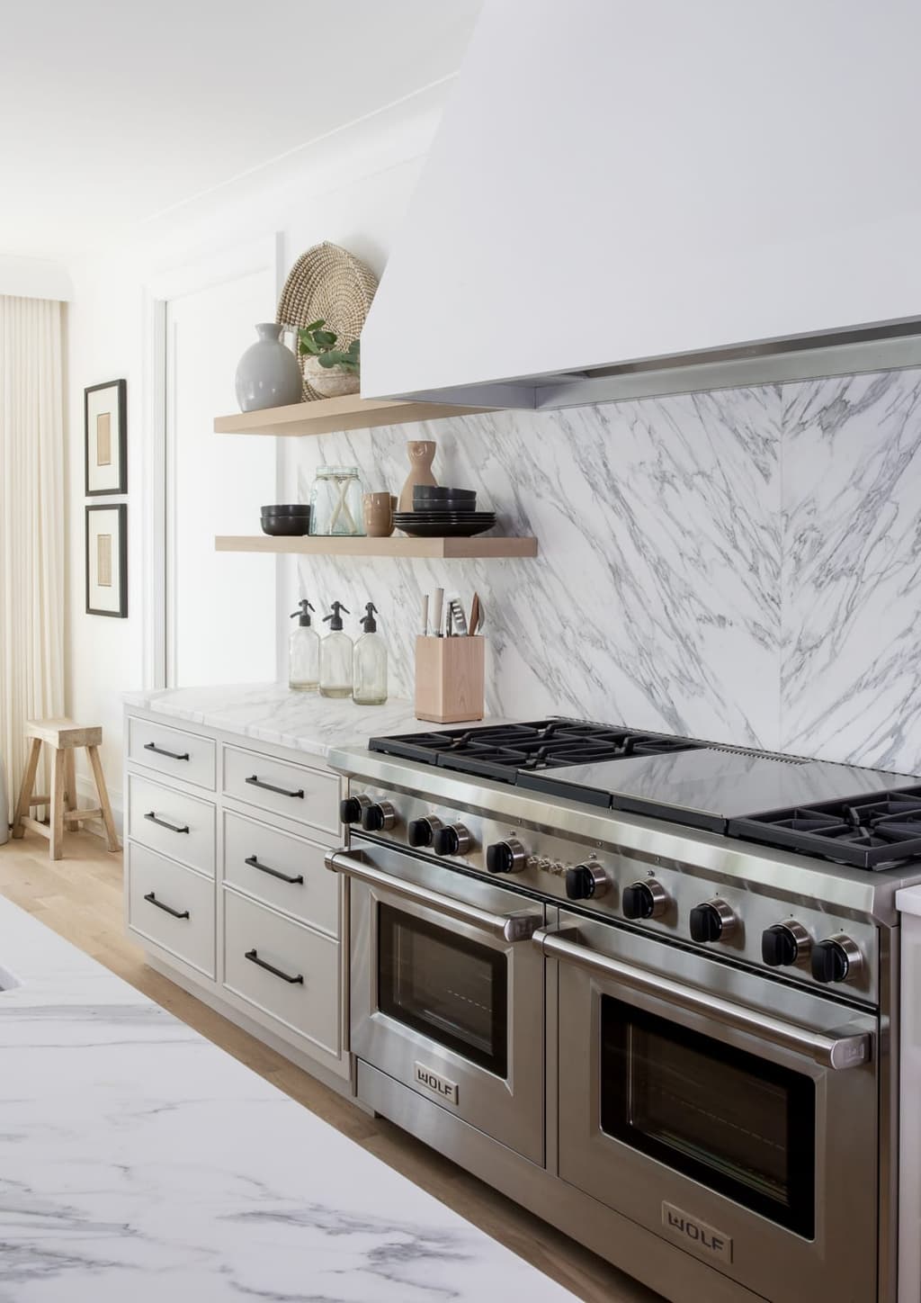 Kitchen range in a custom new construction home in Westfield, NJ