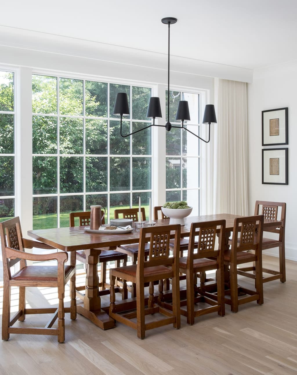 Kitchen table in a custom new construction home in Westfield, NJ