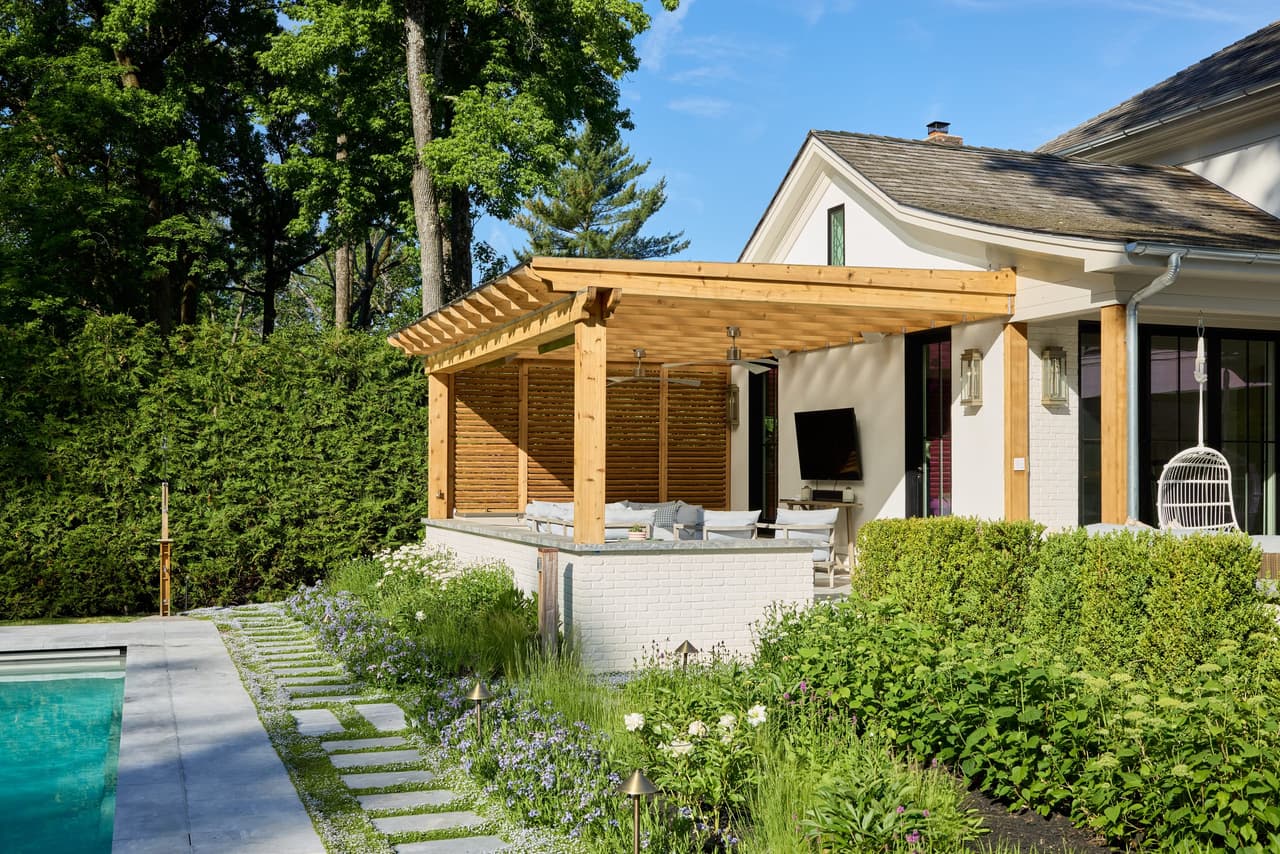 06westfield NJ cedar pergola covered outdoor living