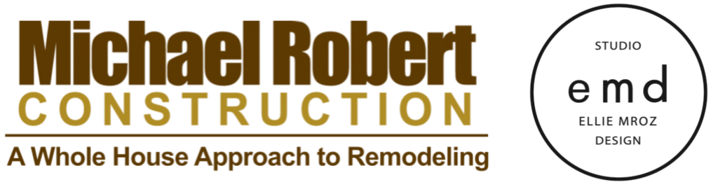 Michael Robert Construction and Ellie Mroz Design logos side by side