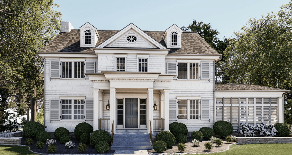 Luxury architectural home exterior concept Westfield NJ Luxury architectural home exterior concept Westfield NJ